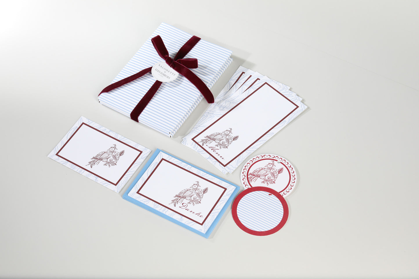 Papeterie Set „À Table“, eine Kollaboration von Salonette x Vera Ferreira.